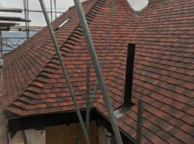Domestic clay tile roof in Cheam Surrey 6
