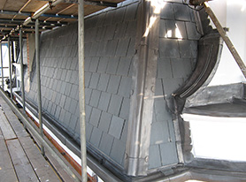 Welsh slats and lead on Residential block 1